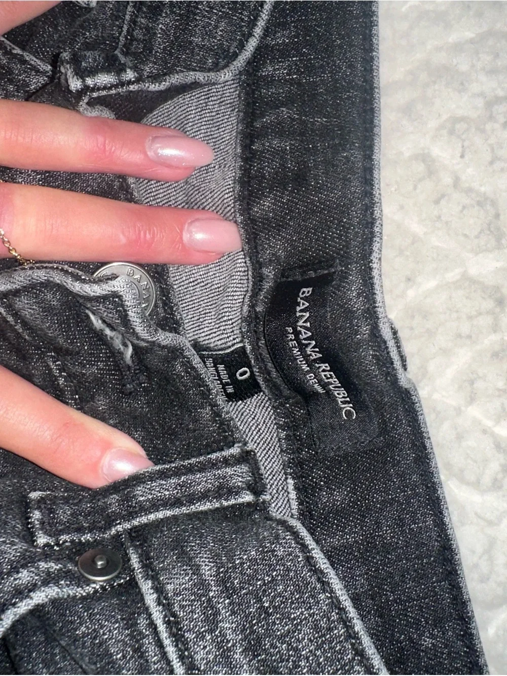 Dark Gray Denim Jeans